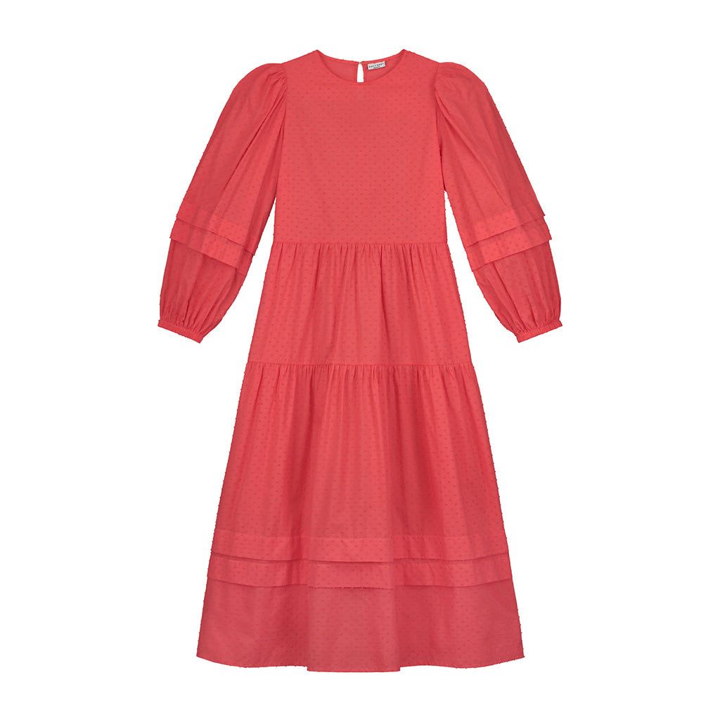 Dress Mom Rose Coral Red