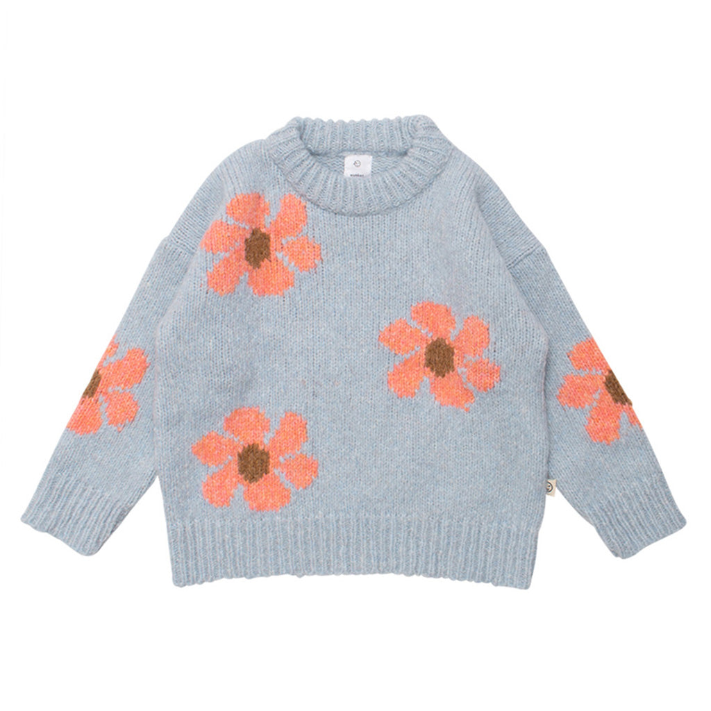Jumper Fun Flower Pale Blue
