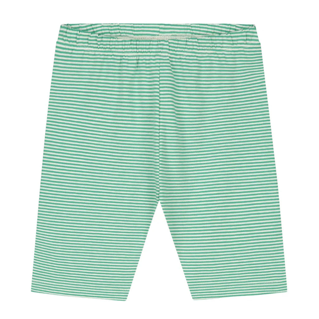 Legging Biker Short Bright Green Off White