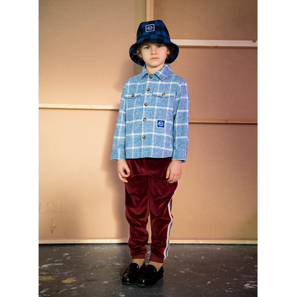 Overshirt Sky Blue Brushed Plaid
