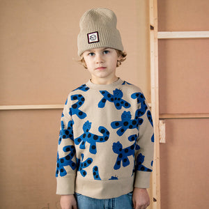 Sweater Slouch Sand Otomi Blue