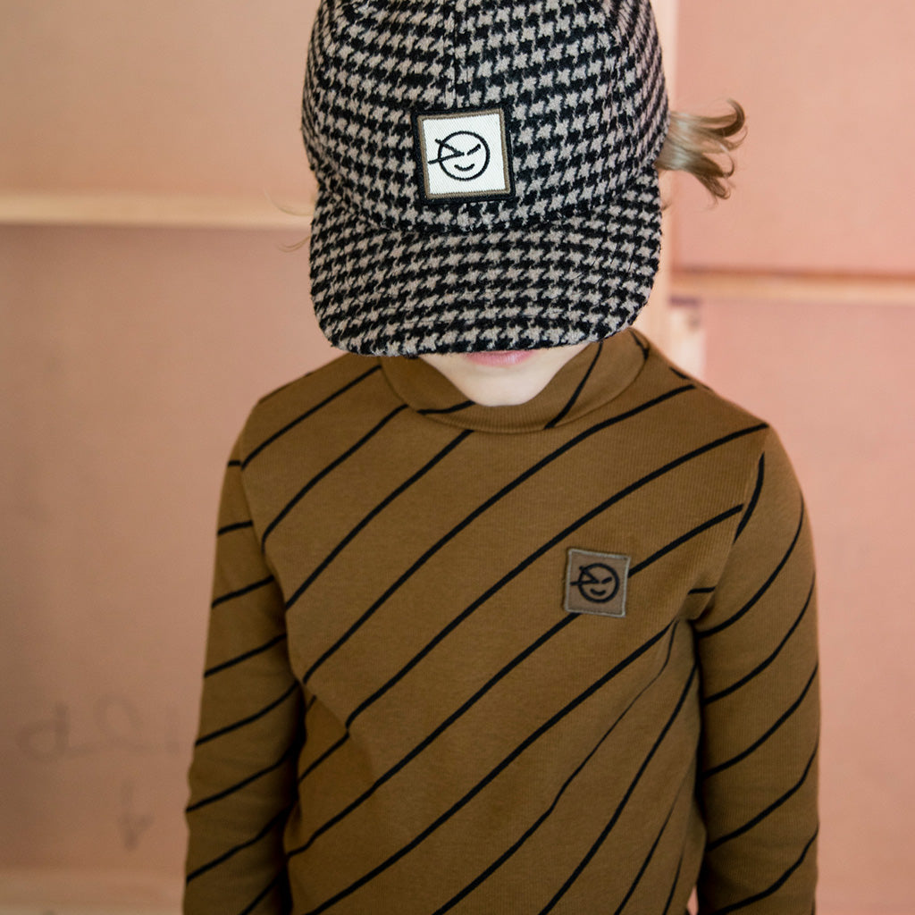 Turtleneck Longsleeve Demi Rubber Diagonal Stripe