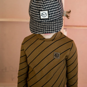 Turtleneck Longsleeve Demi Rubber Diagonal Stripe