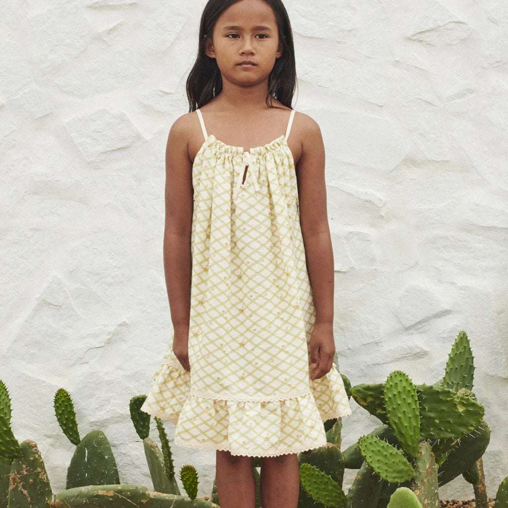 Dress Cara Flower Check