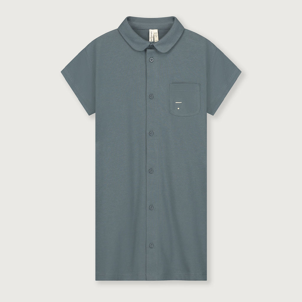 Dress Long Shirt Blue Grey