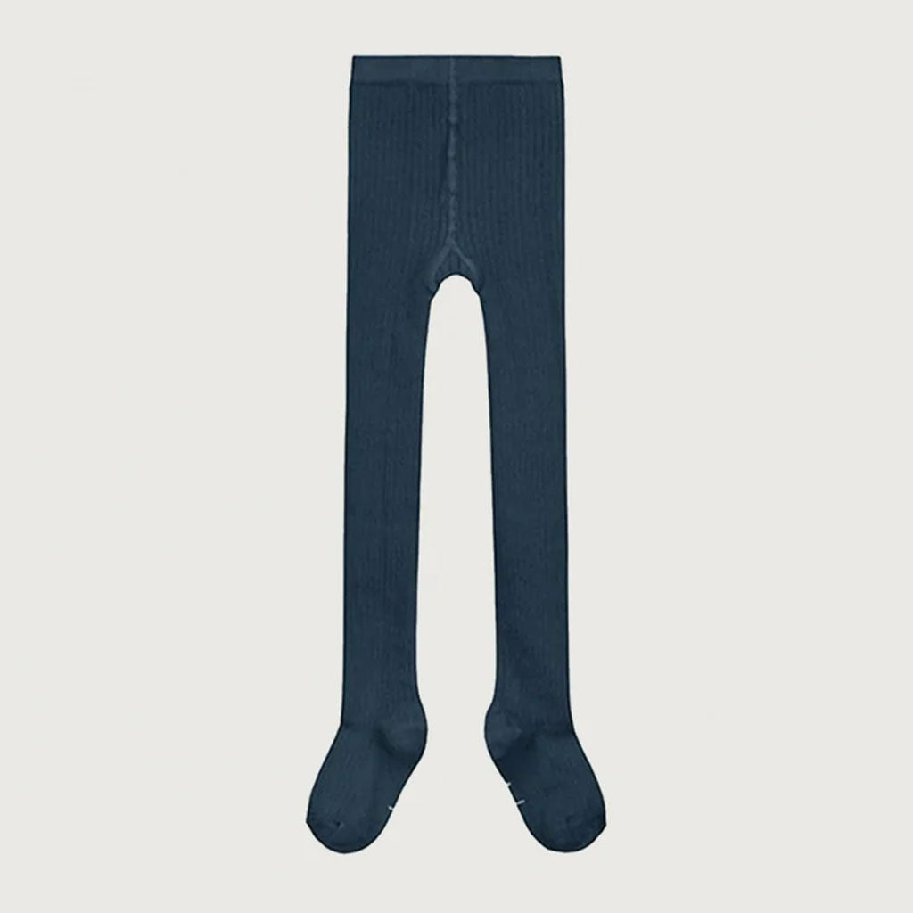 Tights Ribbed Blue Grey