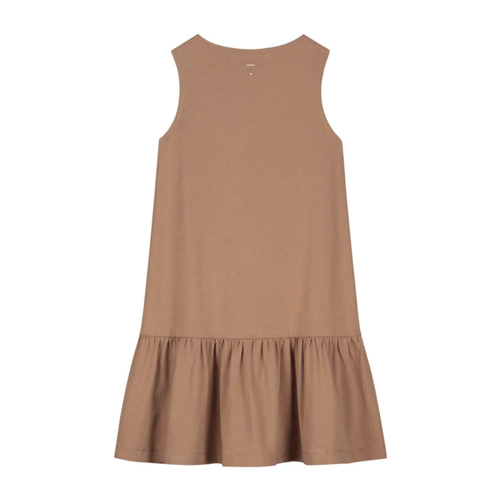 Dress Frill Sleeveless Biscuit