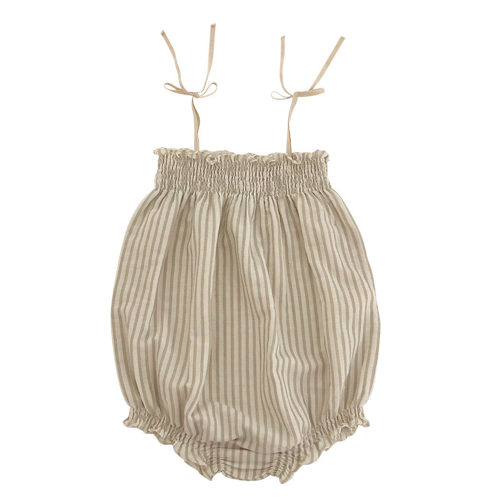 Romper Smocked Sandy Stripes