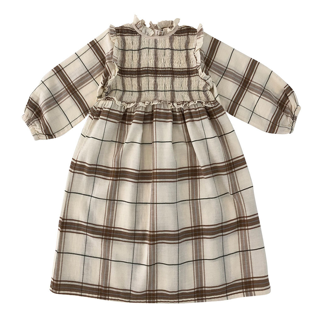Dress Smocked Ada Chenille Check Woman