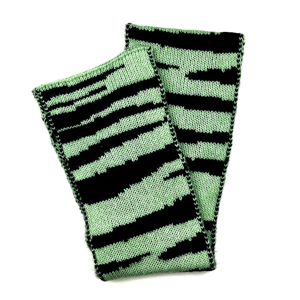 Scarf Green Black Tiger