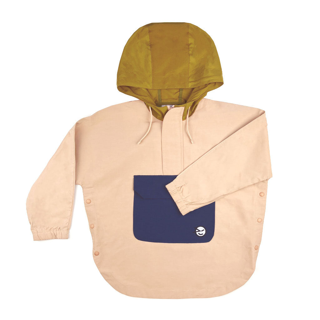 Poncho Pink Navy Mustard