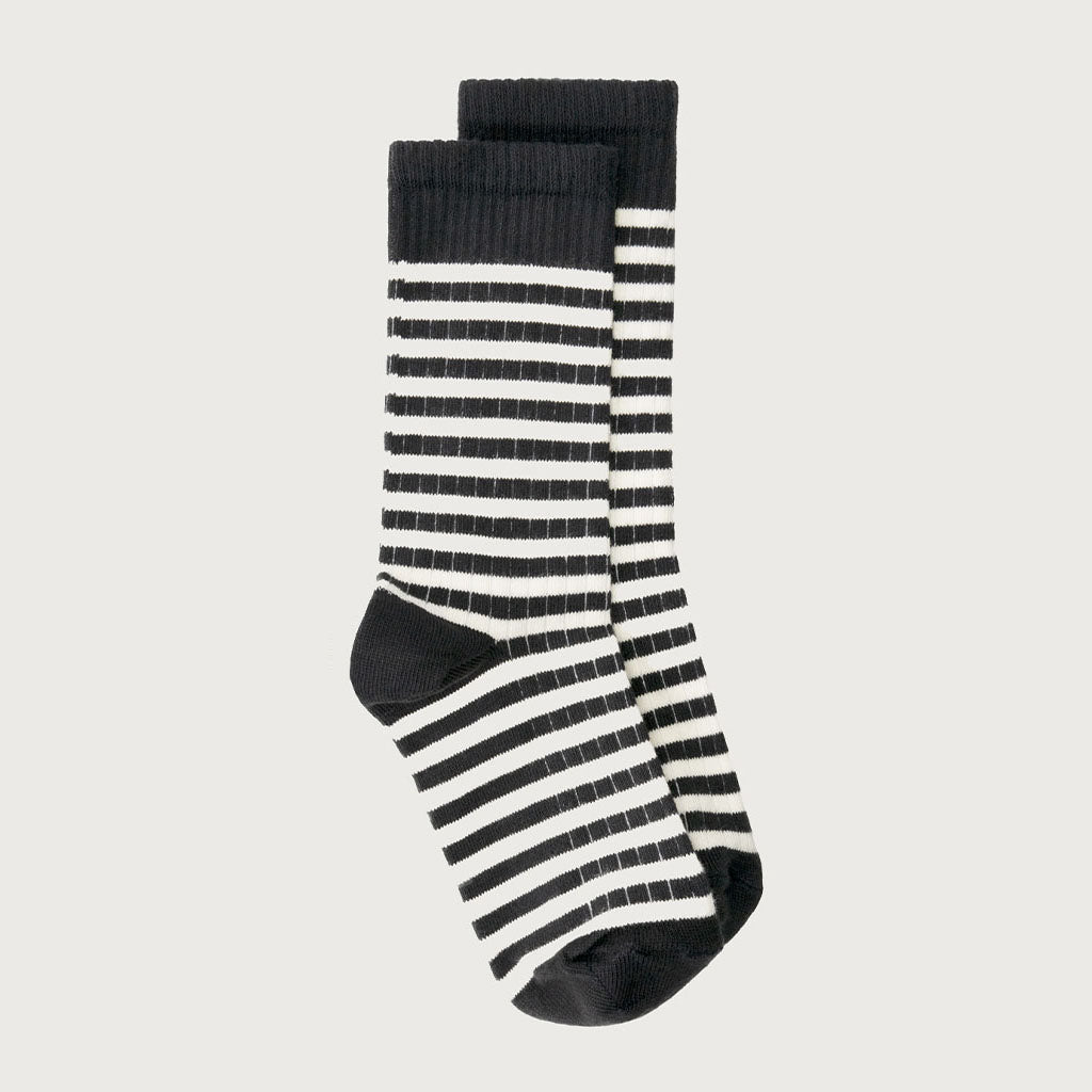 Socks Ribbed Nearly Black Cream