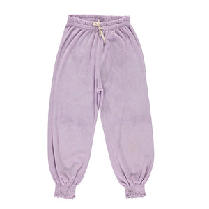 Pants Terry Smocked Lavender Woman