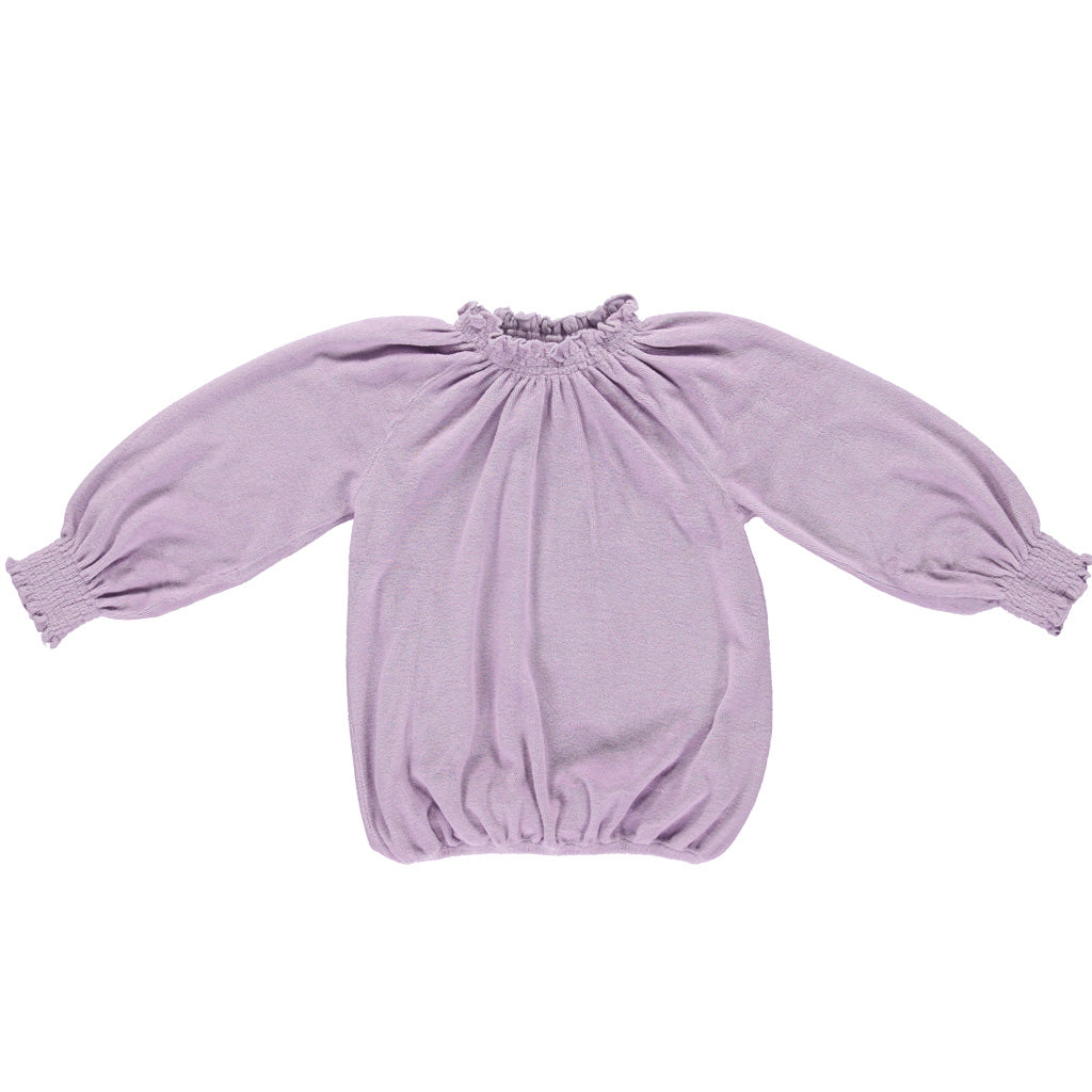 Blouse Terry Smocked Lavender