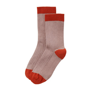 Socks Bi-Color Rose Grey/Rose Hip