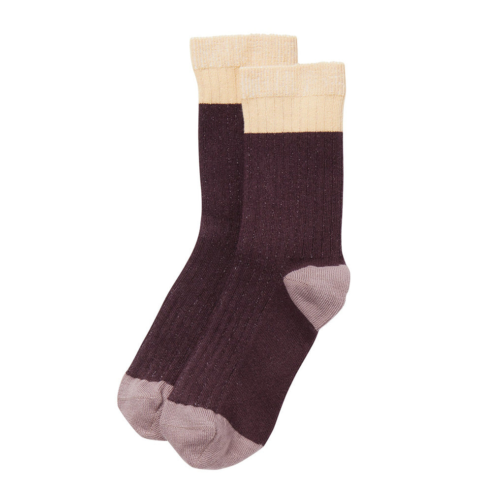 Socks Tri-Color Chestnut/Golden Hay/Rose Grey