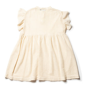 Dress Frill Sleeve Ecru Lace