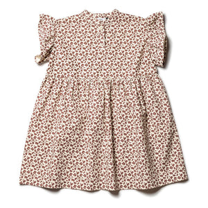 Dress Frill Sleeve Ecru Acer