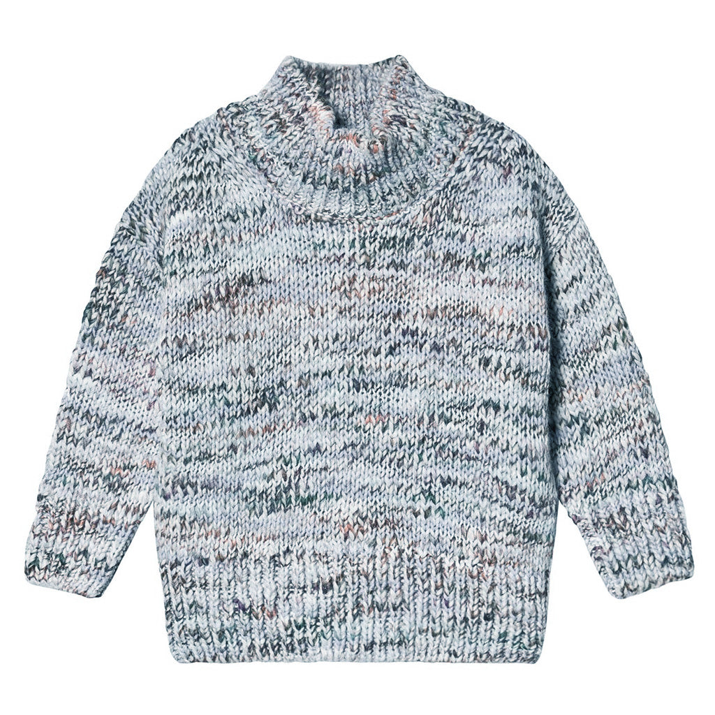 Jumper Rollneck Slouch Knit Grey Mist
