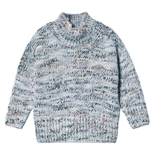 Jumper Rollneck Slouch Knit Grey Mist