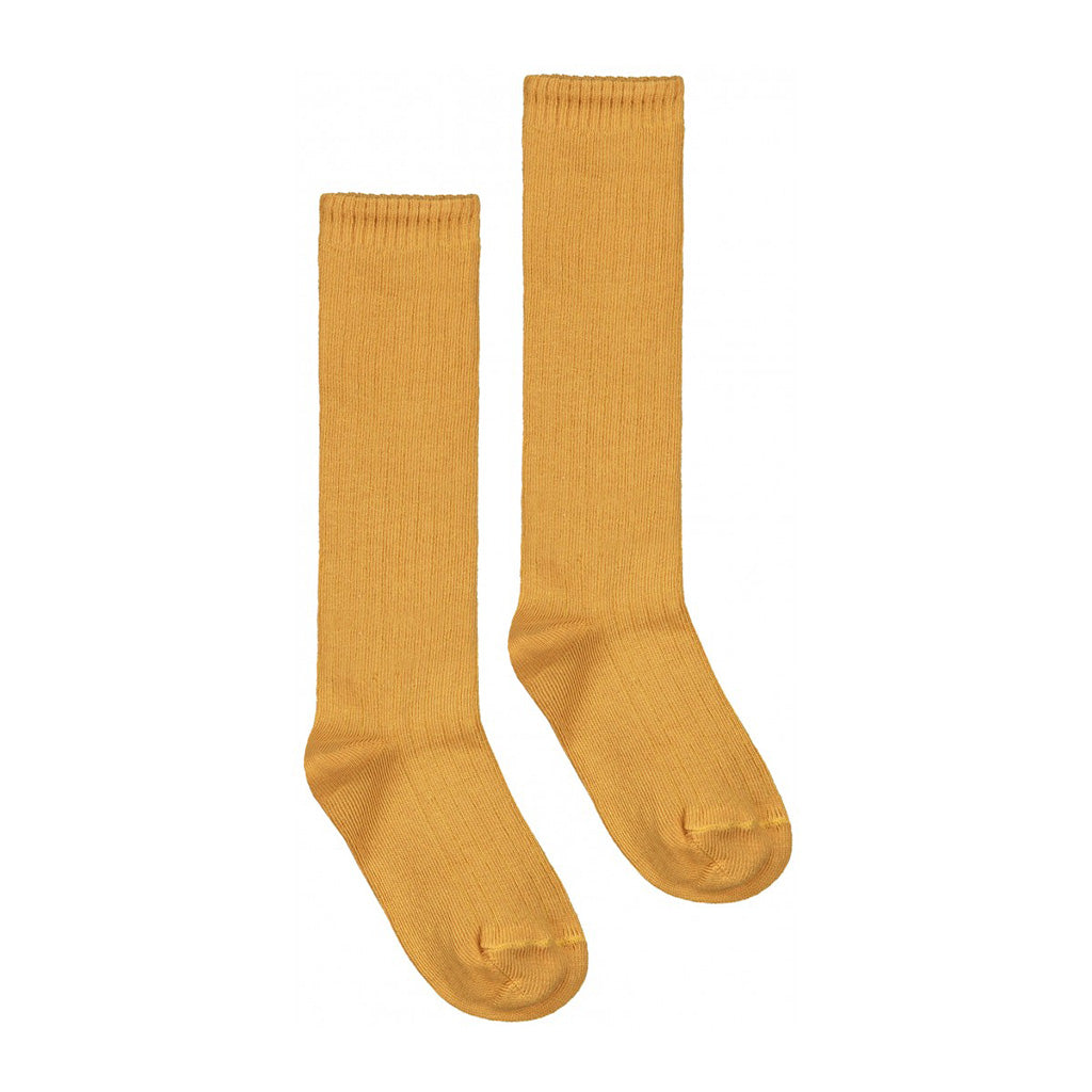 Socks Ribbed Long Mustard