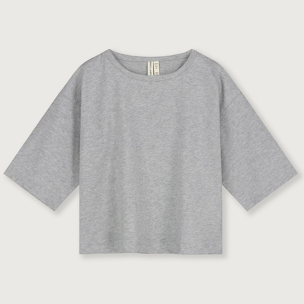 Tee Dropped Shoulder Grey Melange