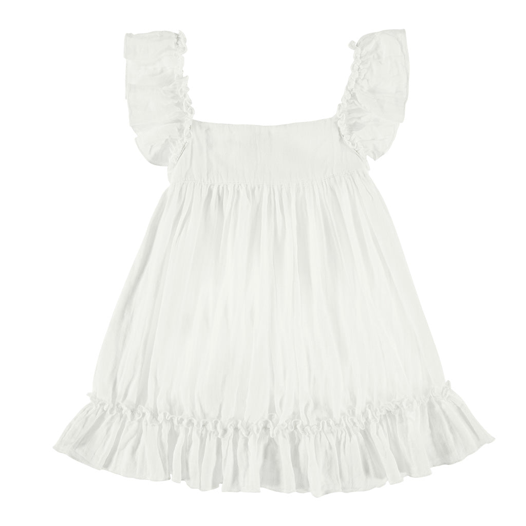 Dress Pinafore Off White