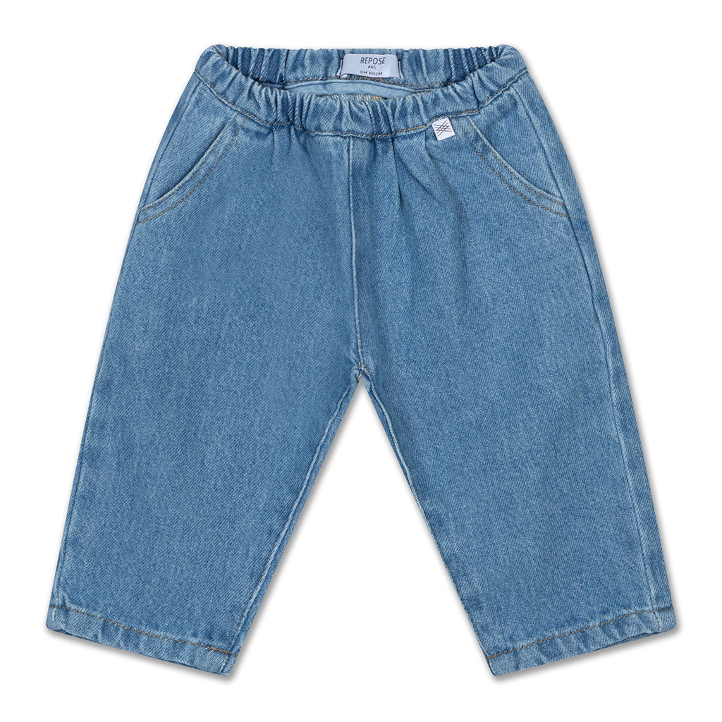 Pants Woven Baby Denim Mid Blue