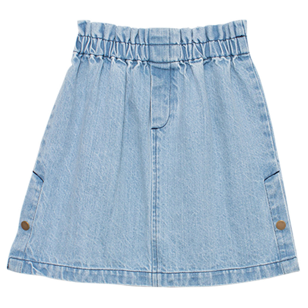 Skirt Snap Pale Bleached Denim