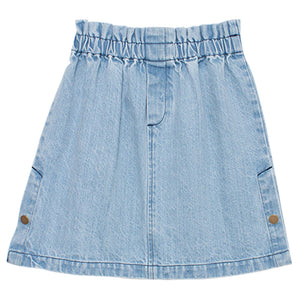 Skirt Snap Pale Bleached Denim