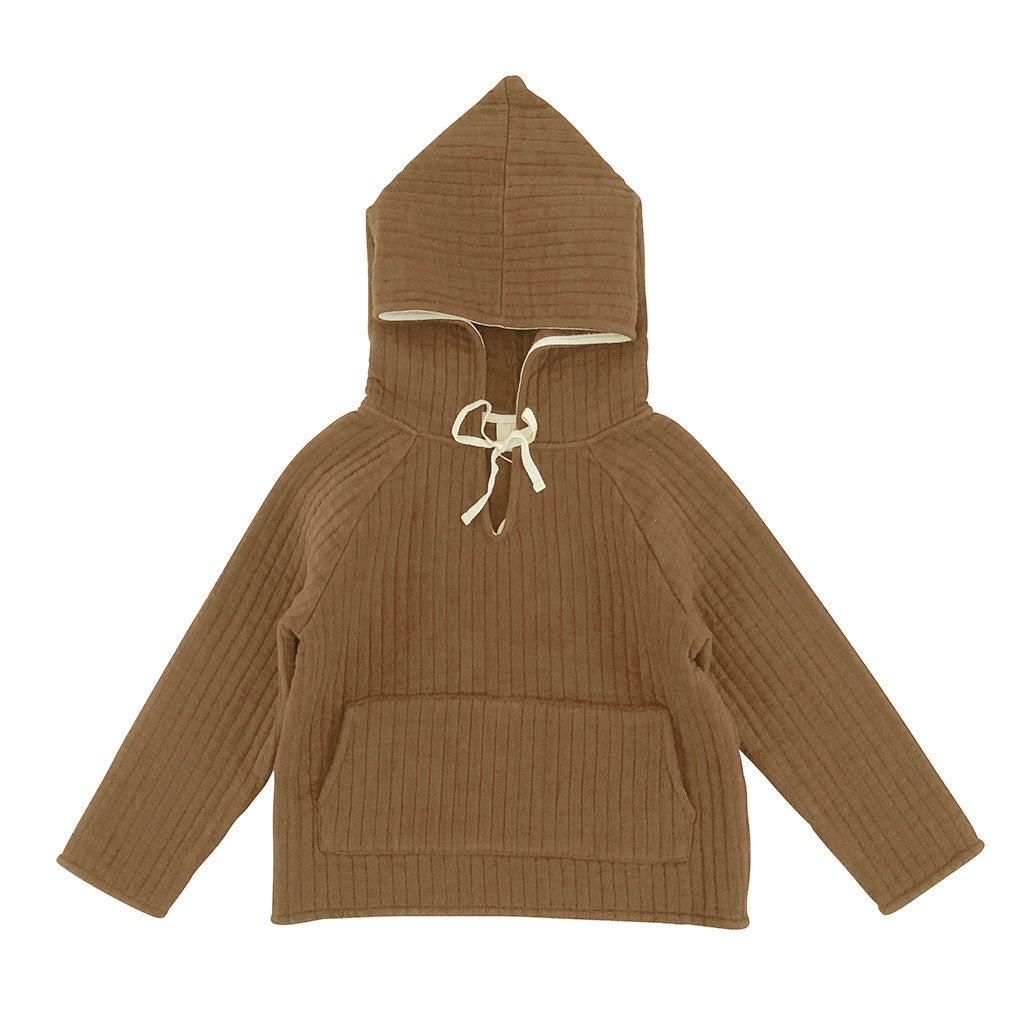 Hoodie Quilted Camel