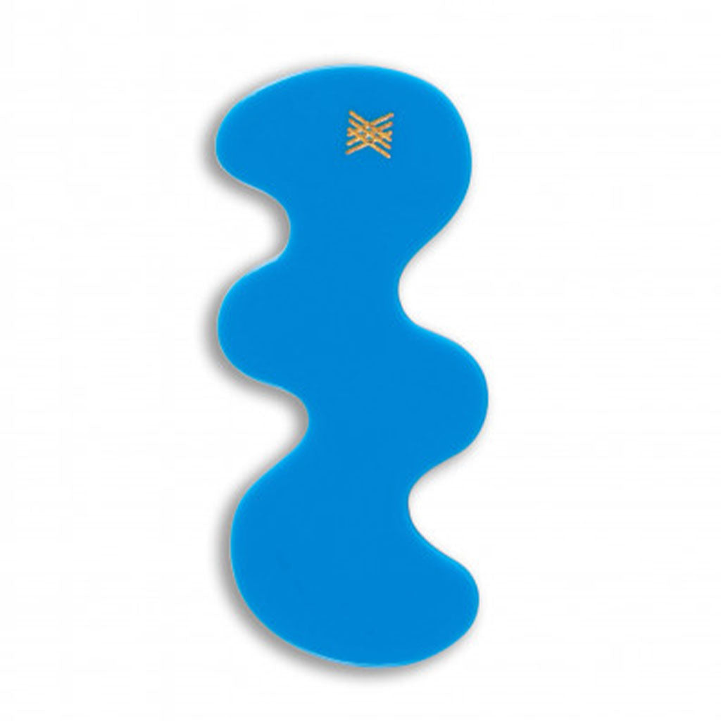 Hair Clip Wavy Blue Blue
