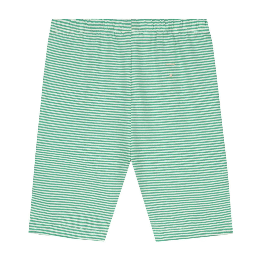 Legging Biker Short Bright Green Off White