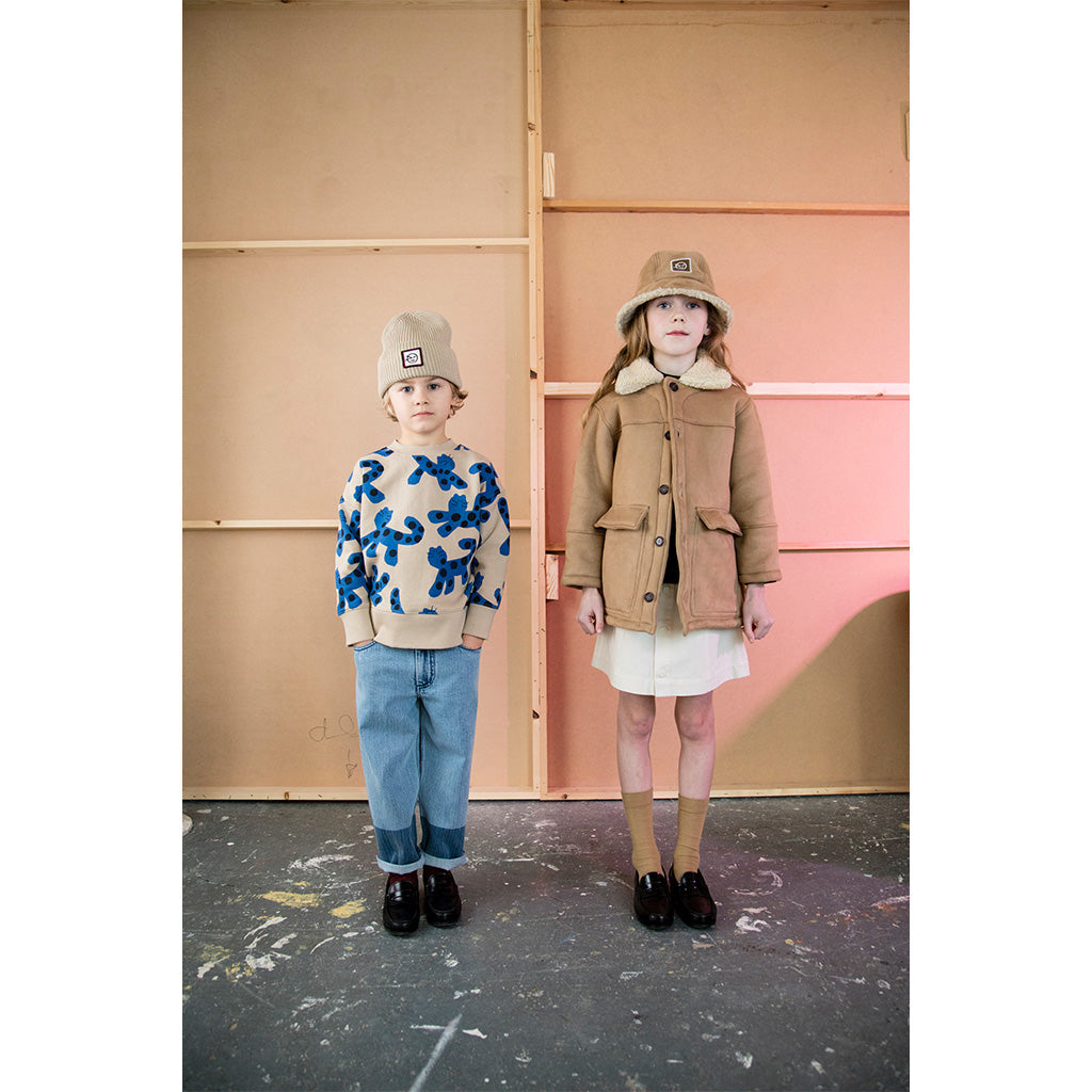 Sweater Slouch Sand Otomi Blue