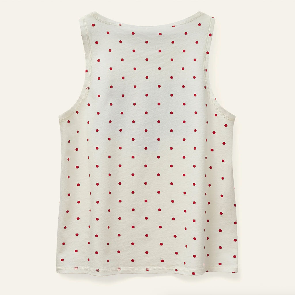 Vest WK Ecru Red Polka
