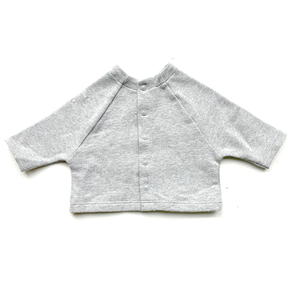 Cardigan Raglan Grey Melange