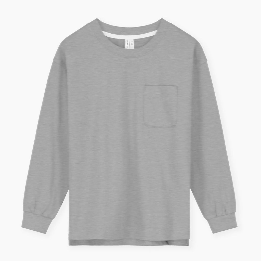 Longsleeve Oversized Grey Melange