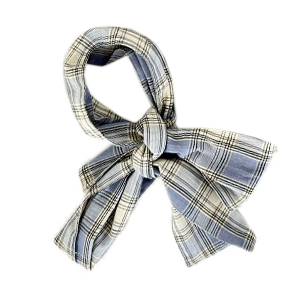 Blouse Blue Check (+ scarf)