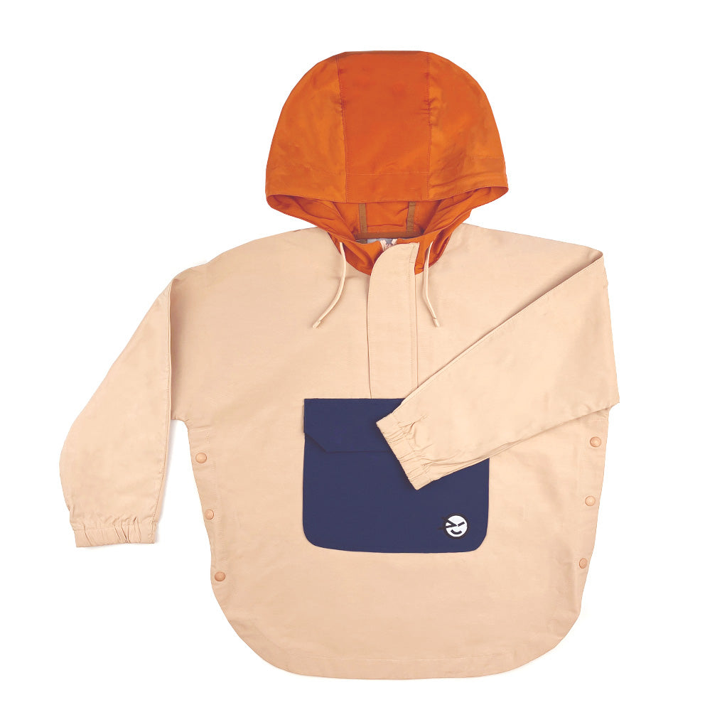 Poncho Pink Rust Navy