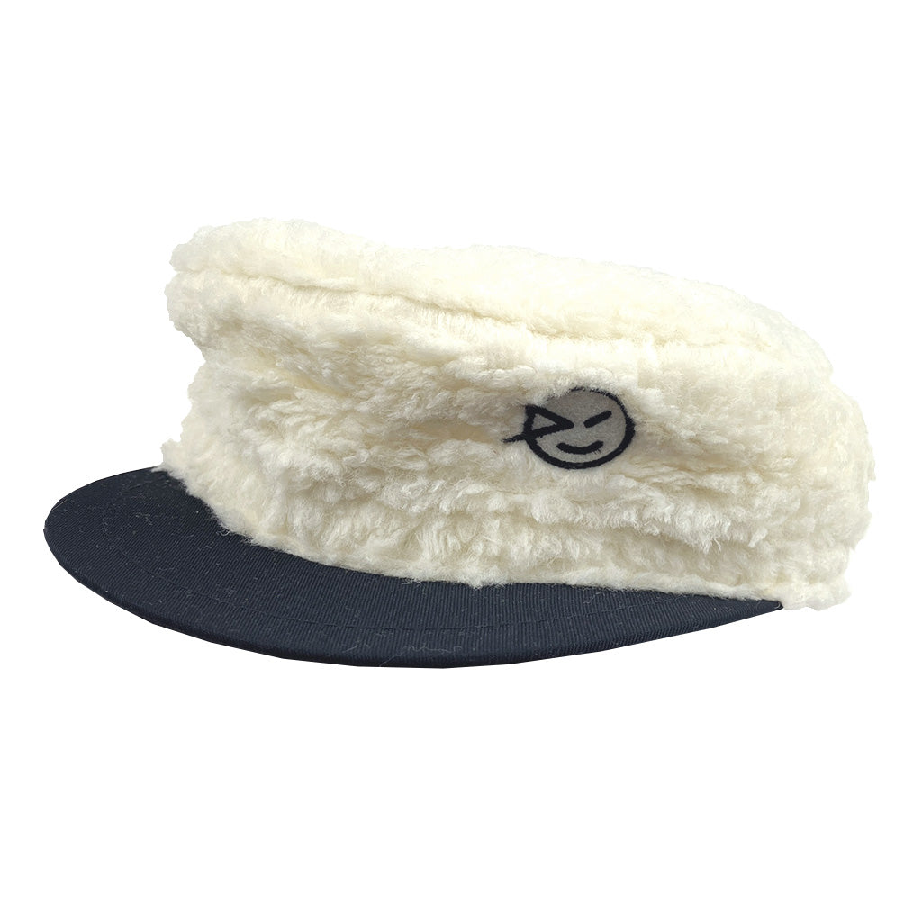 Cap Student White Fur