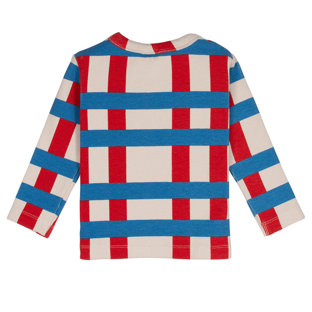 Longsleeve Mini Pillar Red Turquoise