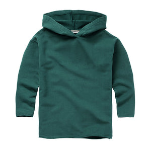 Hoody Raw Edge Dark Emerald