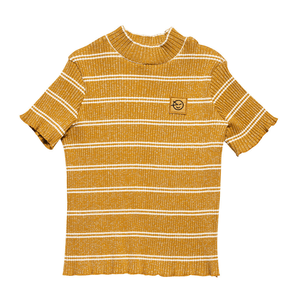 Turtleneck Shortsleeve Demi Golden Big Rib
