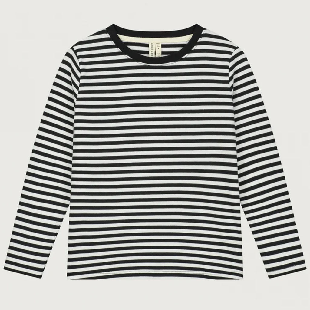 Longsleeve Nearly Black Off White