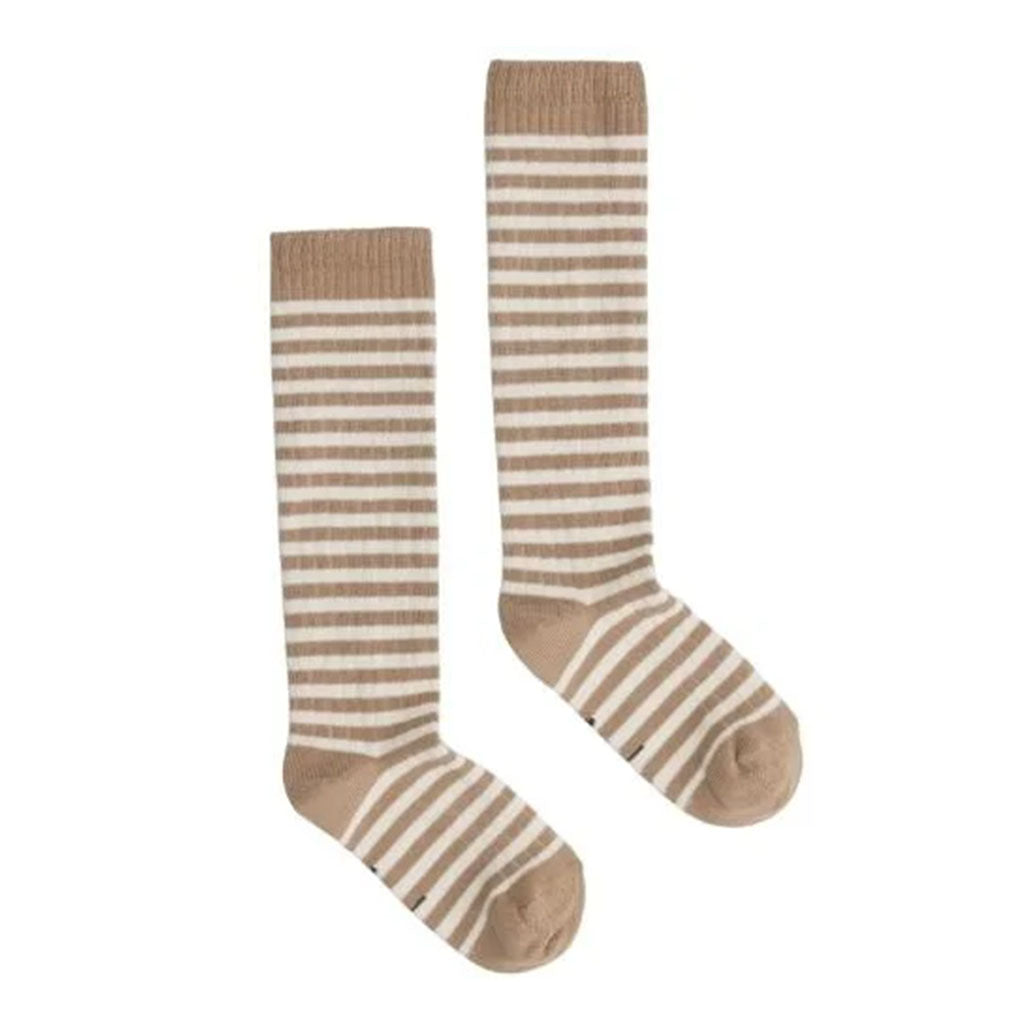 Socks Long Ribbed Biscuit Cream