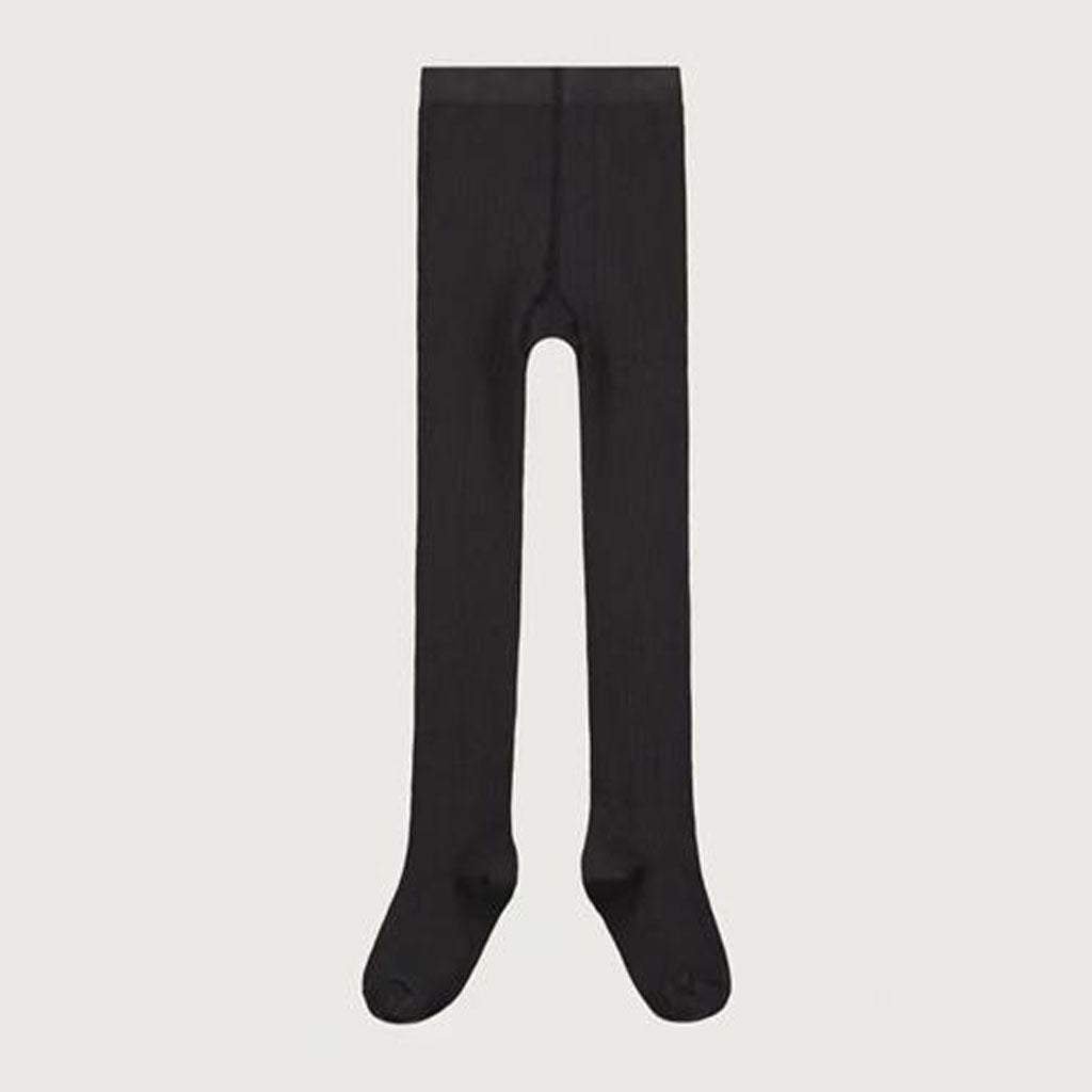 Tights Ribbed Nearly Black