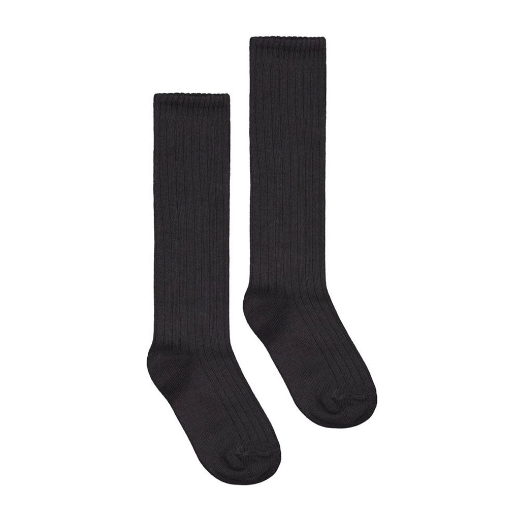 Socks Long Ribbed Nearly Black