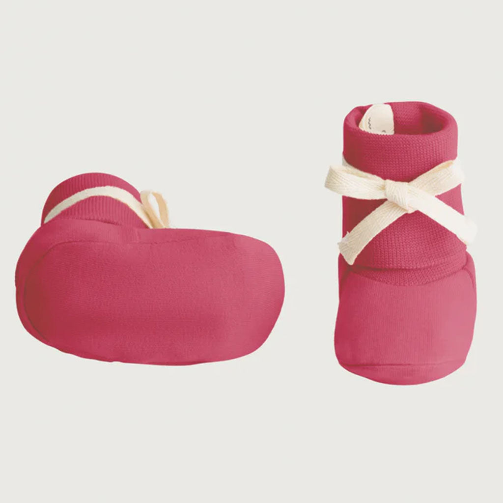 Booties Ribbed Cherry