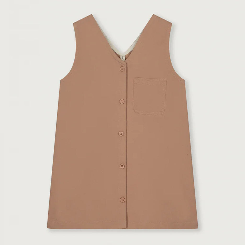 Dress Sleeveless Twill Pop Biscuit