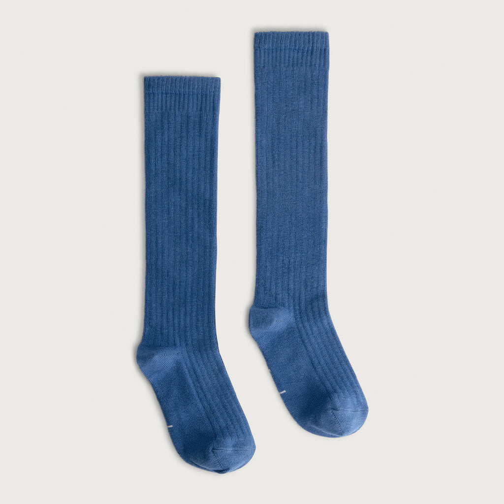 Socks Long Ribbed Blue Moon